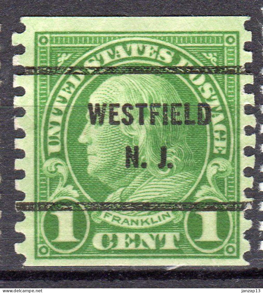 NJ-733; USA Precancel/Vorausentwertung/Preo; WESTFIELD (NJ), Type 61 - Prematasellado