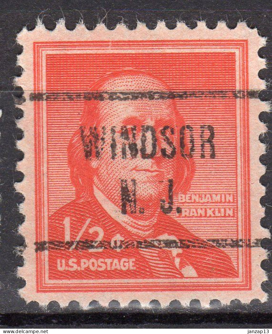 NJ-758; USA Precancel/Vorausentwertung/Preo; WINDSOR (NJ), Type 721 - Vorausentwertungen