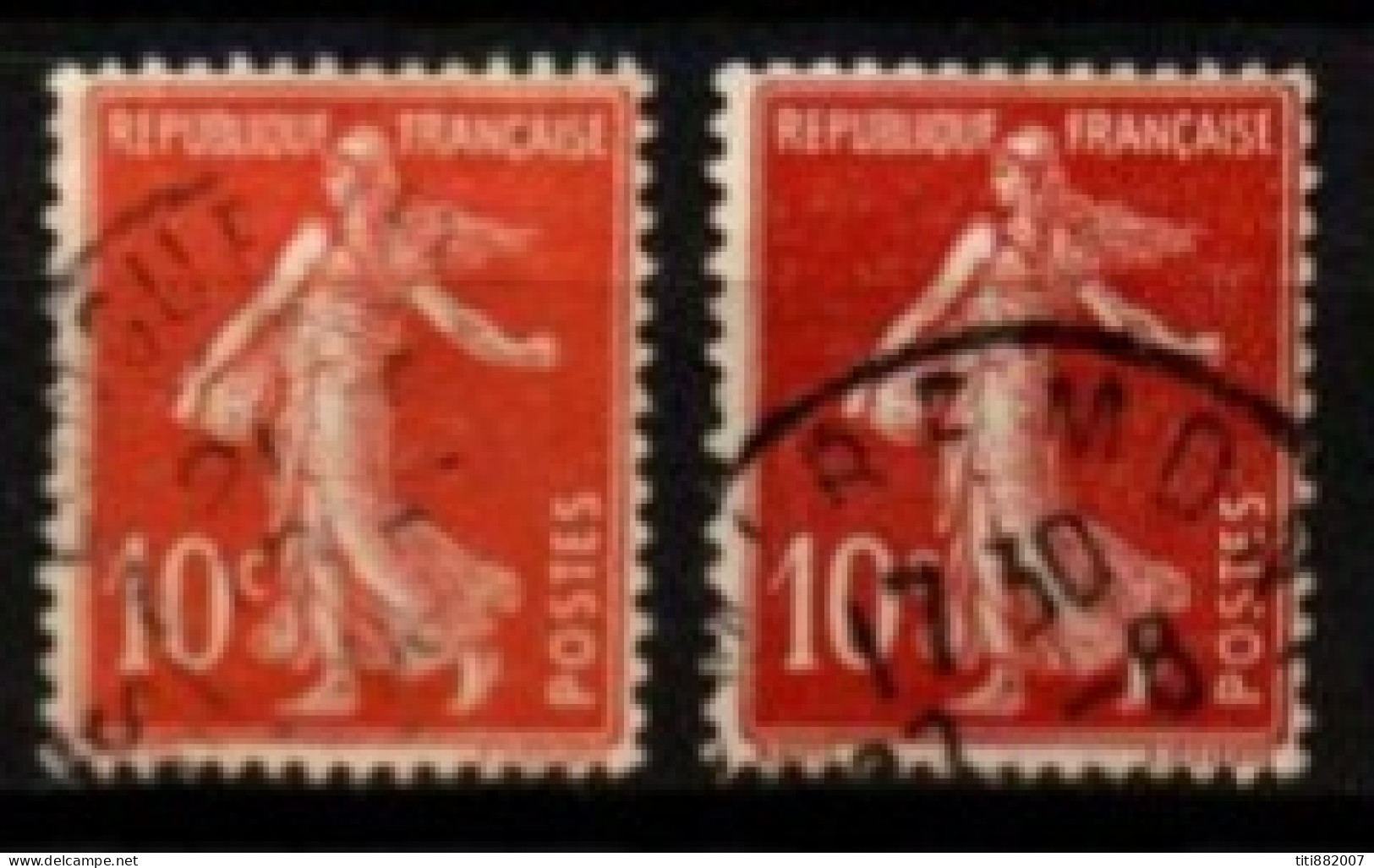 FRANCE    -   1907 .   Y&T N° 138 / 138 A Oblitérés  . - Used Stamps