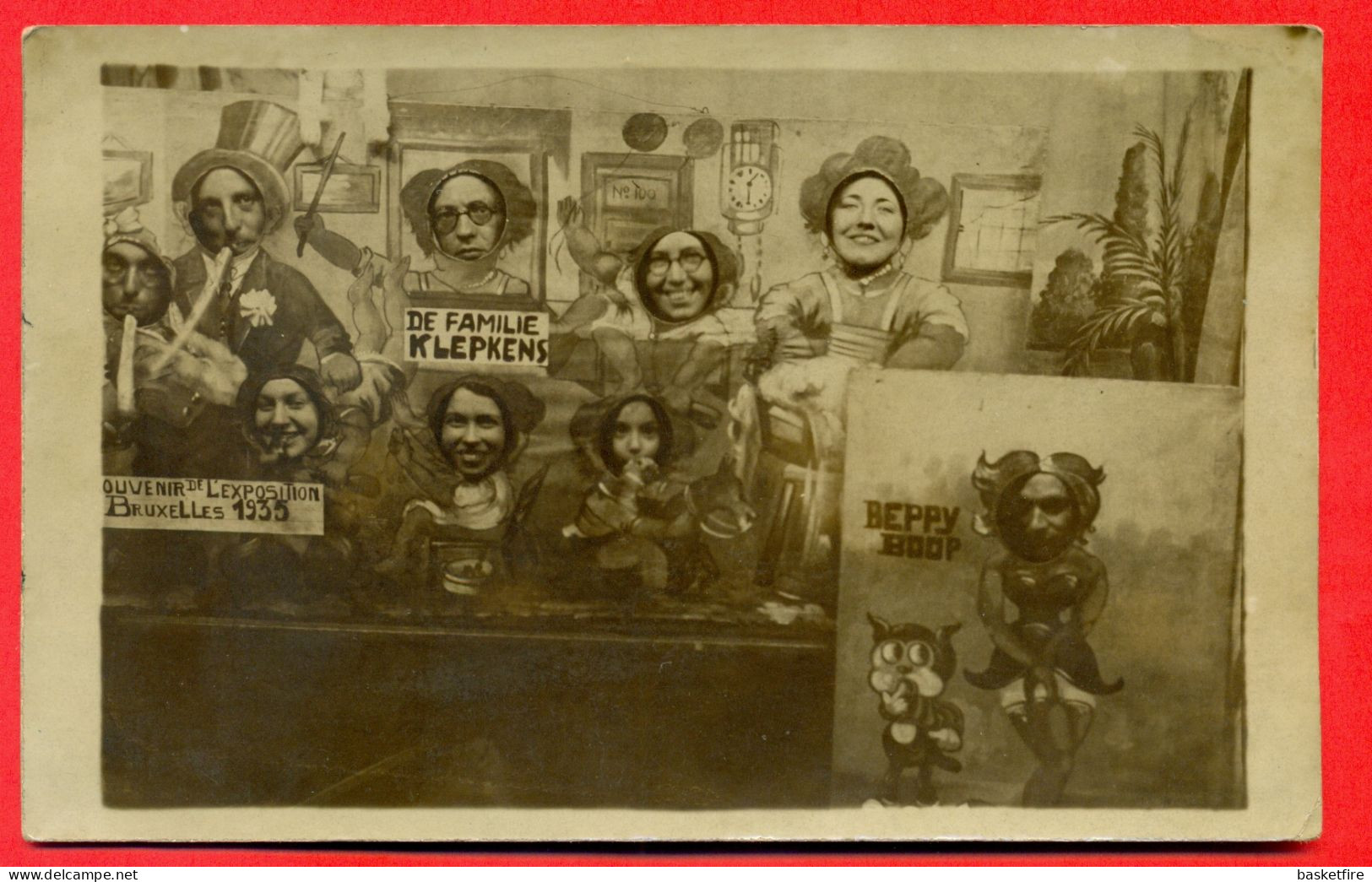 Brussel - Bruxelles: Souvenir De L'exposition 1935 - De Familie Klepkens (fotokaart) - Expositions Universelles
