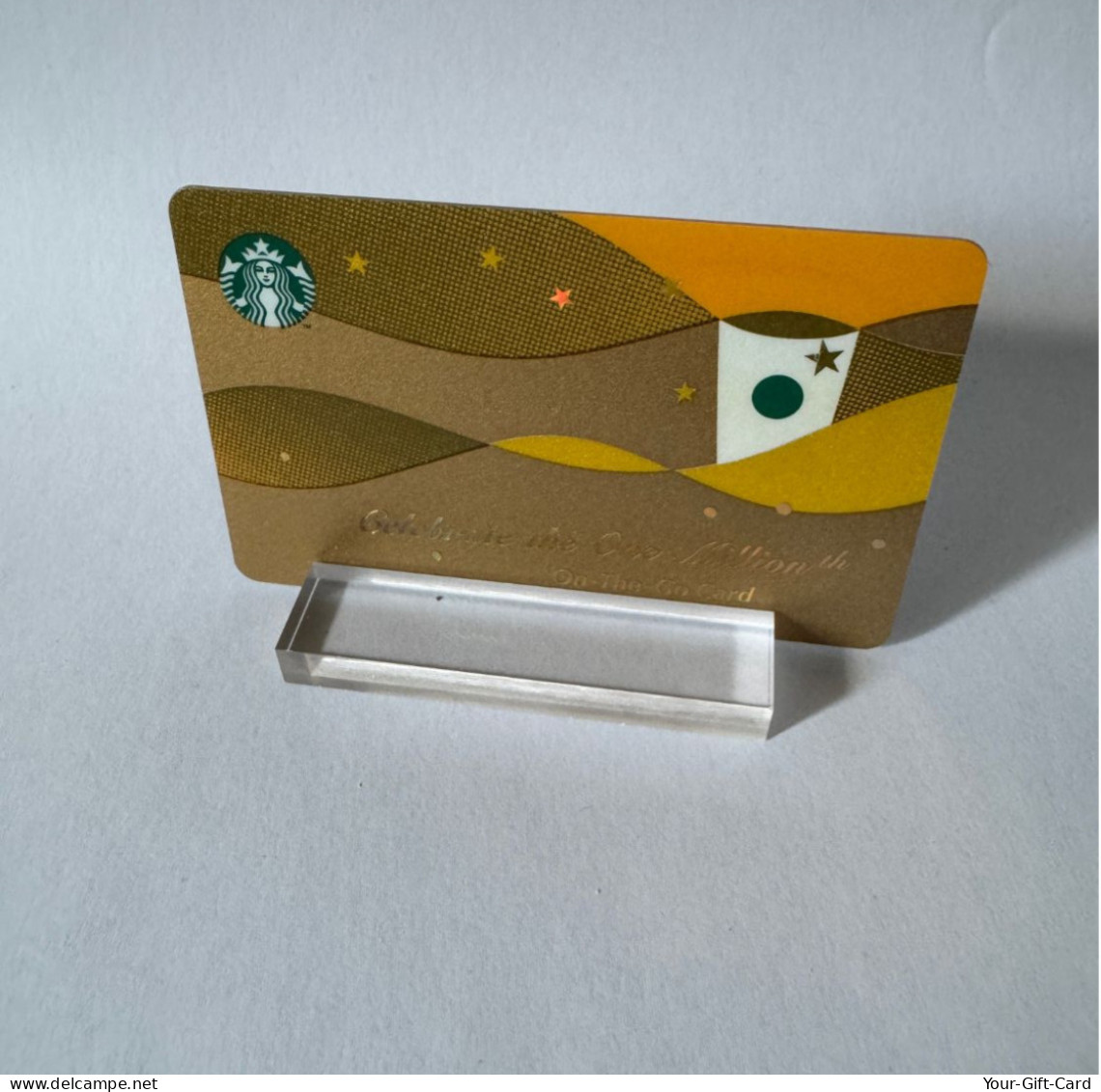 Starbucks Card Taiwan On The Go Card Celebrate The One Million 2014 - Tarjetas De Regalo