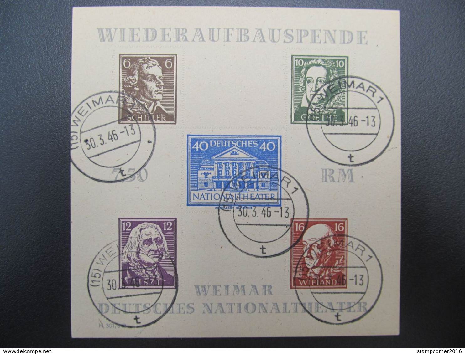 SBZ Block Nr. 3B, 1945, Gestempelt, Mi 220€ *DEL2046* - Used