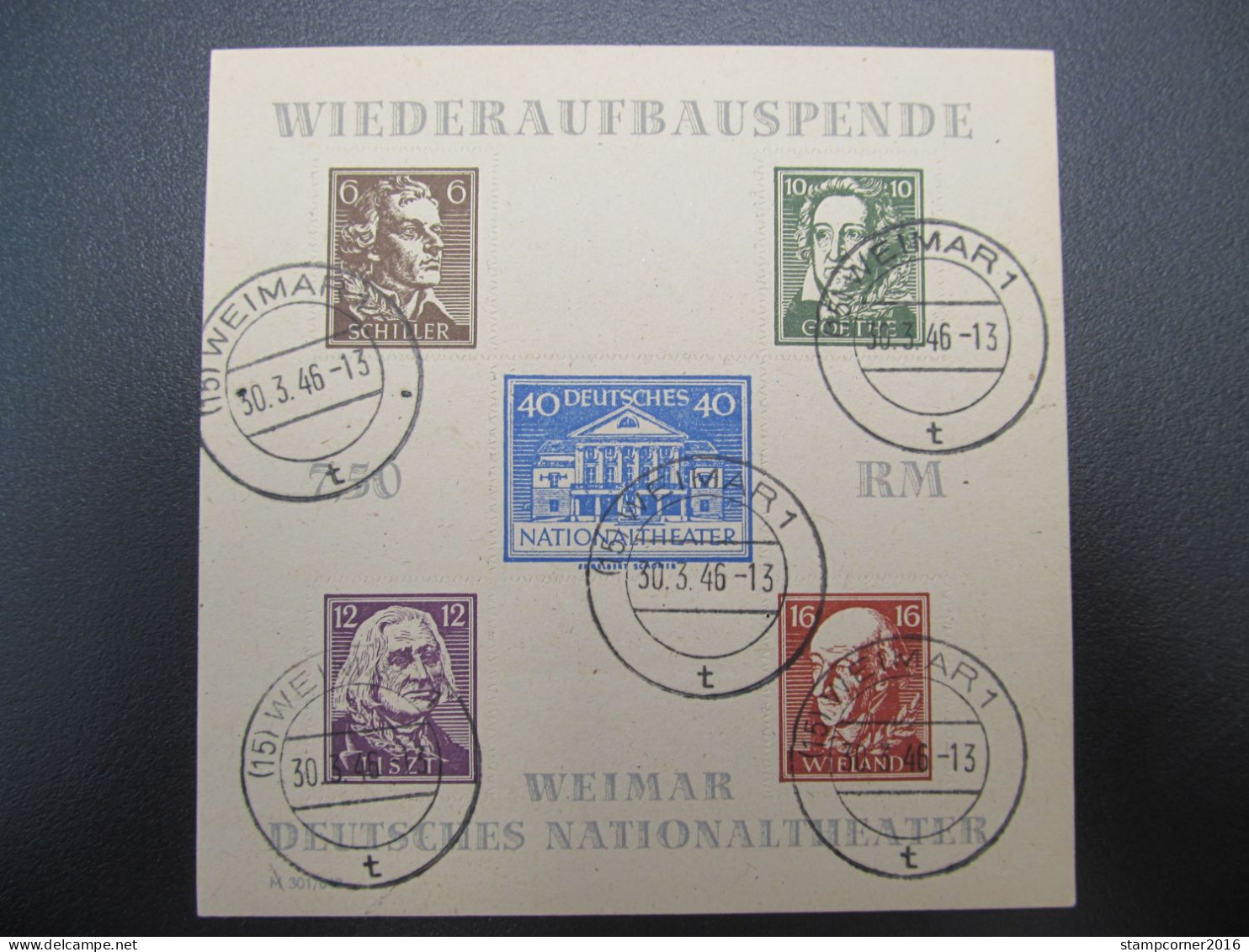 SBZ Block Nr. 3B, 1945, Gestempelt, Mi 220€ *DEL2046* - Used