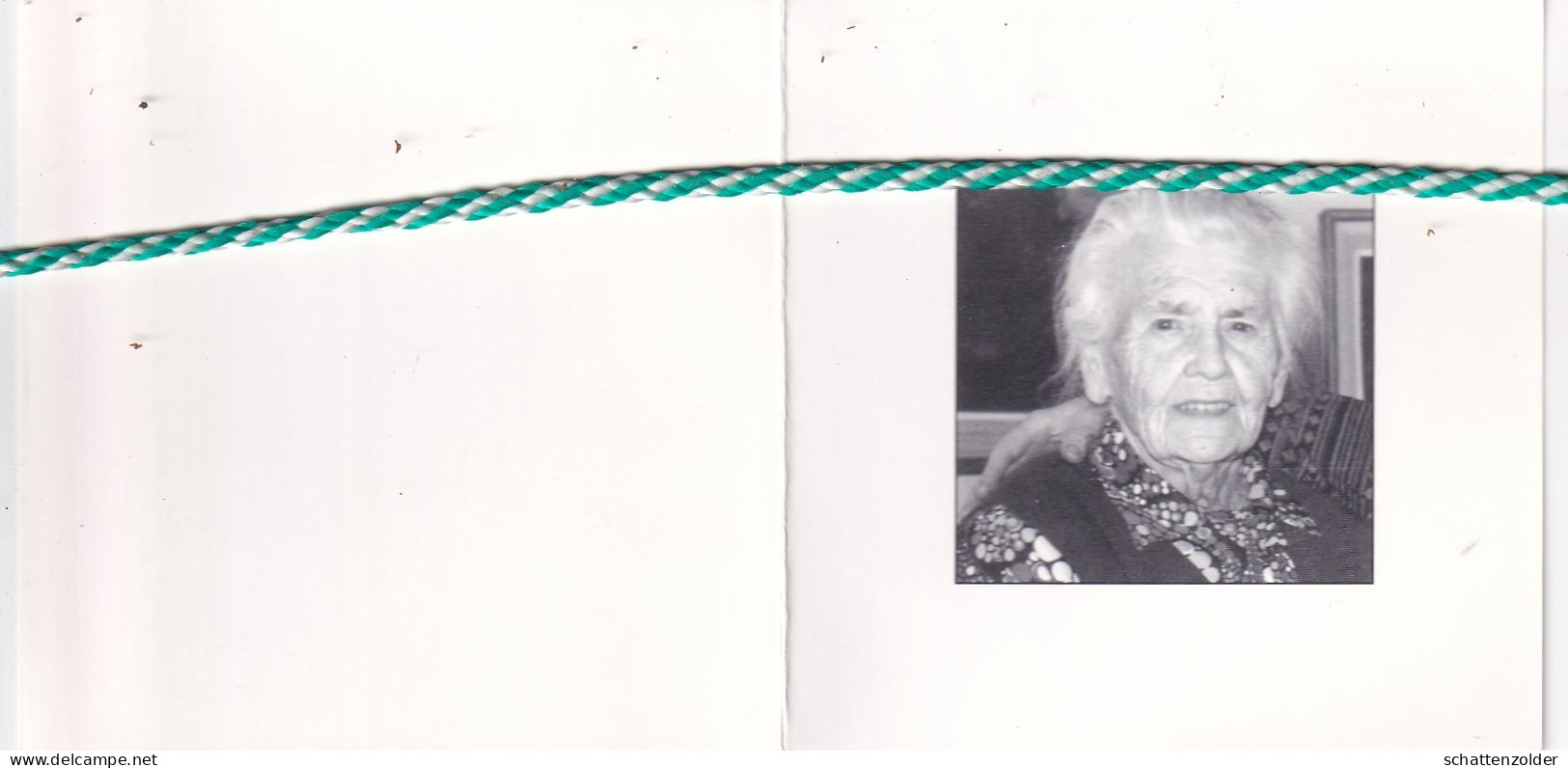 Marie-Jeanne Rolland-Decru, Tregourez (Fr) 1899, Oostende 1999. Foto - Obituary Notices