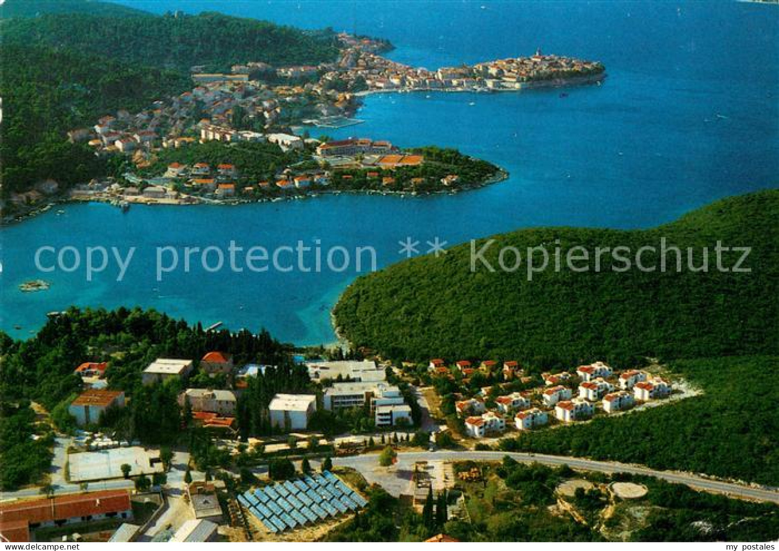 73650764 Korcula Hotel Bon Repos Bucht Fliegeraufnahme Korcula - Kroatien