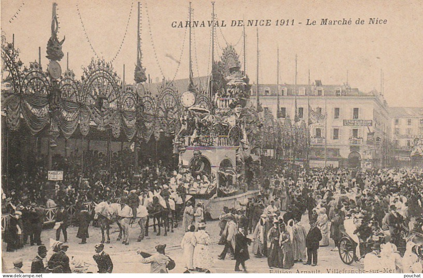 AA+ -(06) CARNAVAL DE NICE 1911 - LE MARCHE DE NICE  - EDIT. ARNAULT , VILLEFRANCHE SUR MER - Carnevale