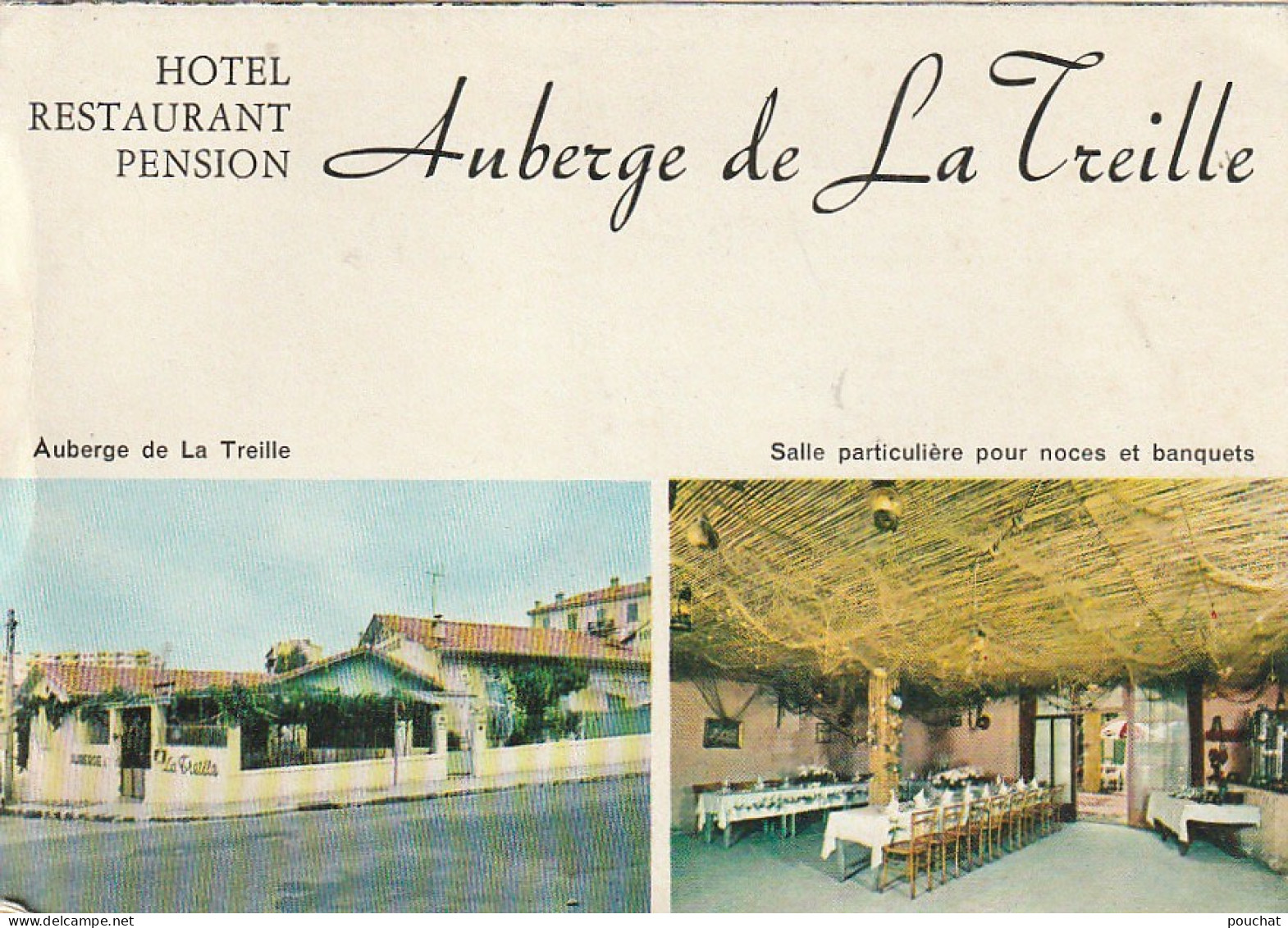 AA+ -(06) CANNES - AUBERGE DE LA TREILLE ( PENSION , RESTAURANT , HOTEL ) , PROP. JANINET - DOCUMENT PUB. MULTIVUES - Sports & Tourism