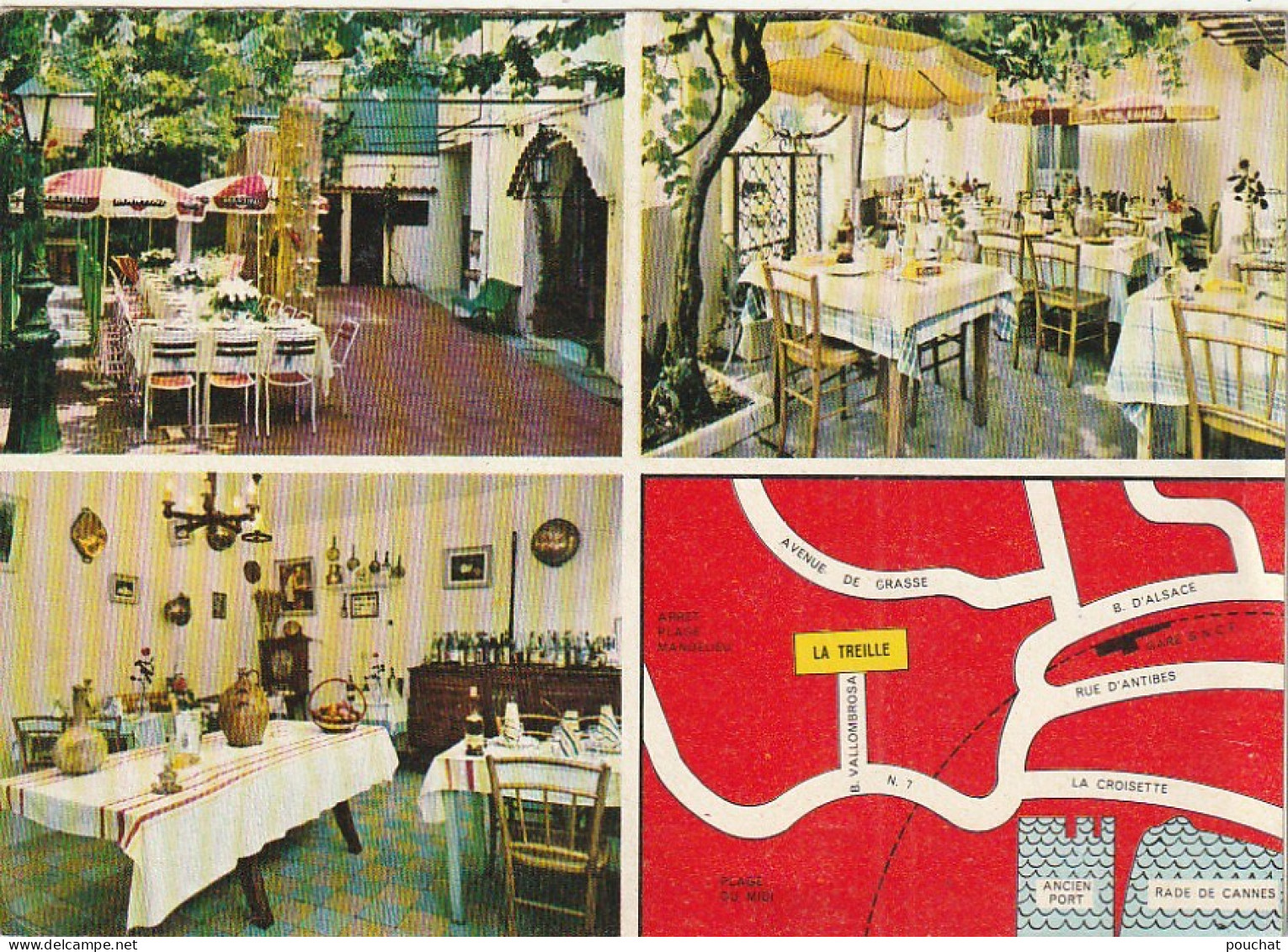 AA+ -(06) CANNES - AUBERGE DE LA TREILLE ( PENSION , RESTAURANT , HOTEL ) , PROP. JANINET - DOCUMENT PUB. MULTIVUES - Sports & Tourisme