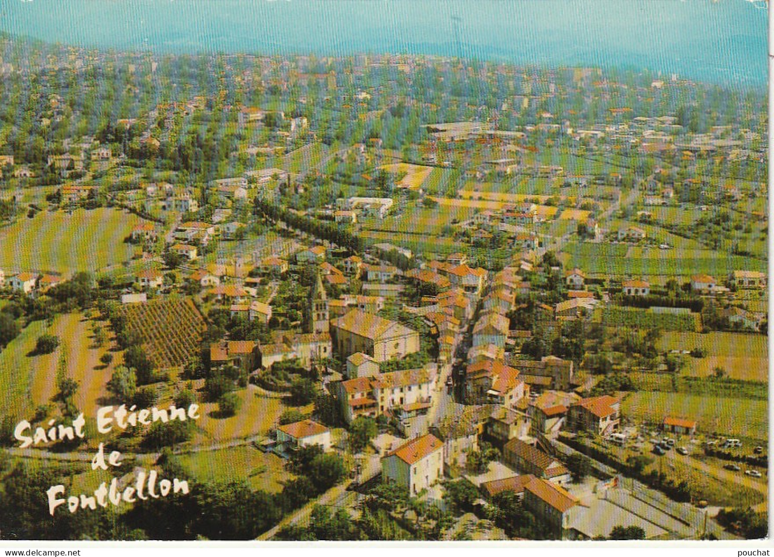 AA+ -(07) SAINT ETIENNE DE FONTBELLON ET AUBENAS - VUE GENERALE AERIENNE - Autres & Non Classés