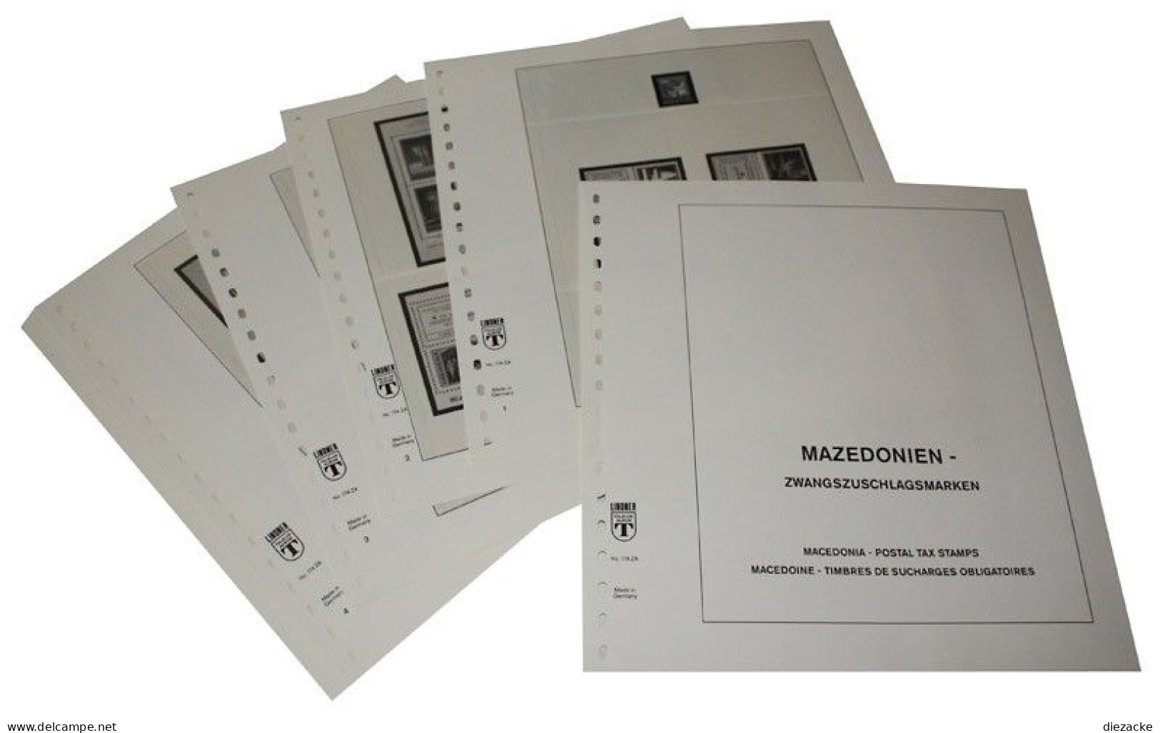 Lindner-T Mazedonien Zwangszuschlagsmarken 1991-2008 Vordrucke 174ZA Neuware ( - Pre-printed Pages