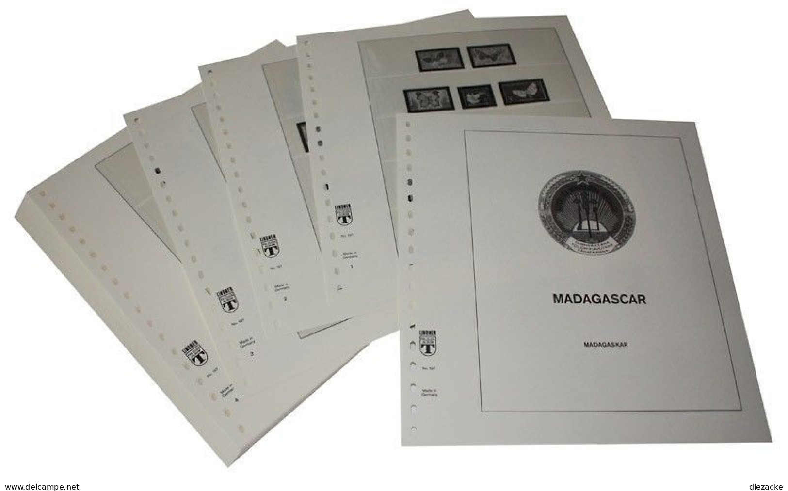 Lindner-T Madagaskar 1988-1992 Vordrucke 197-88 Neuware ( - Pre-printed Pages