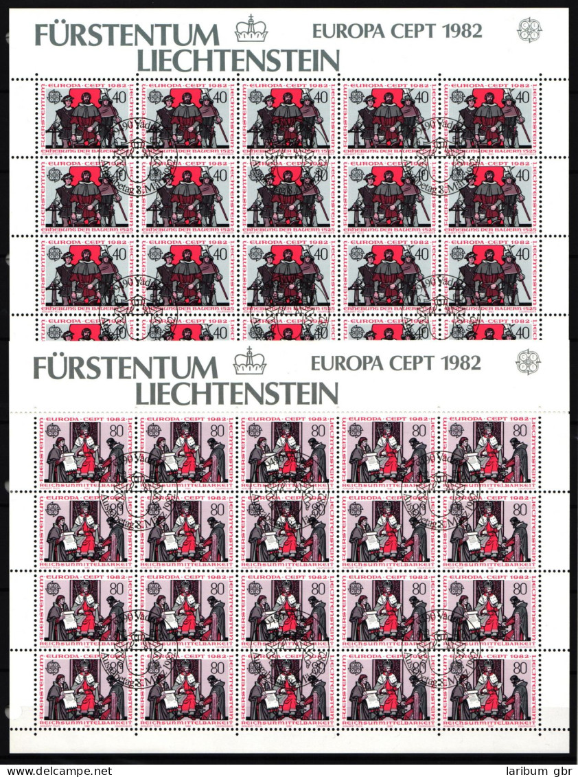 Liechtenstein 791-792 Gestempelt Als Kleinbögen, Cept, Ersttagssonderst. #JV024 - Andere & Zonder Classificatie