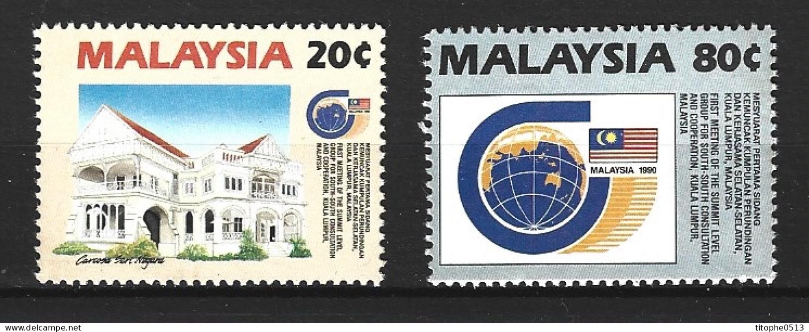 MALAISIE. N°447-8 De 1990. Coopération Sud-Sud. - Malasia (1964-...)