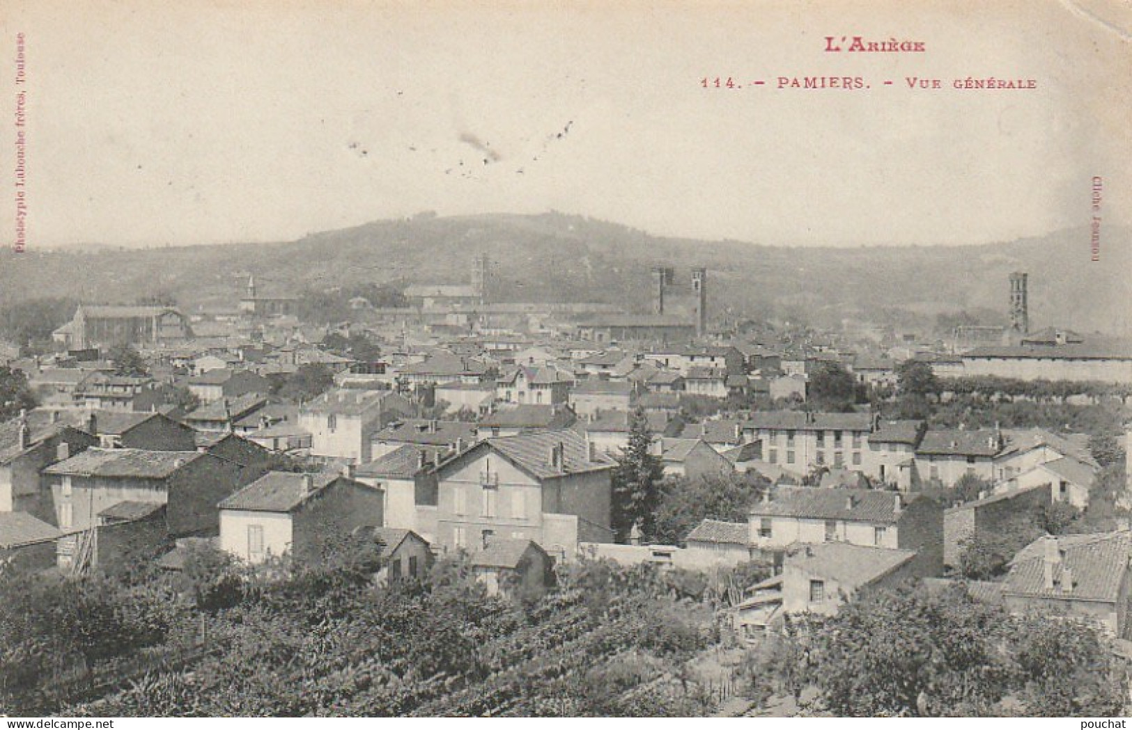 AA+ -(09) PAMIERS - VUE GENERALE - EDIT. LABOUCHE FRERES , TOULOUSE - CLICHE JEANSOU - Pamiers