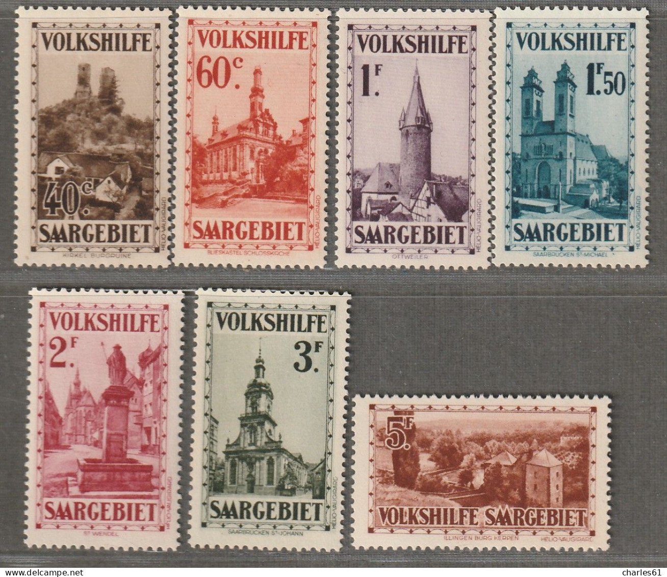 SARRE - N°155/61 ** (1933) Série : Au Profit Des Oeuvres Populaires. - Unused Stamps