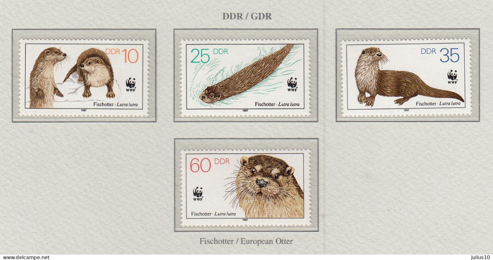 GERMANY DDR 1987 WWF Animals Mi 3107 - 3110 MNH(**) Fauna 731 - Ungebraucht