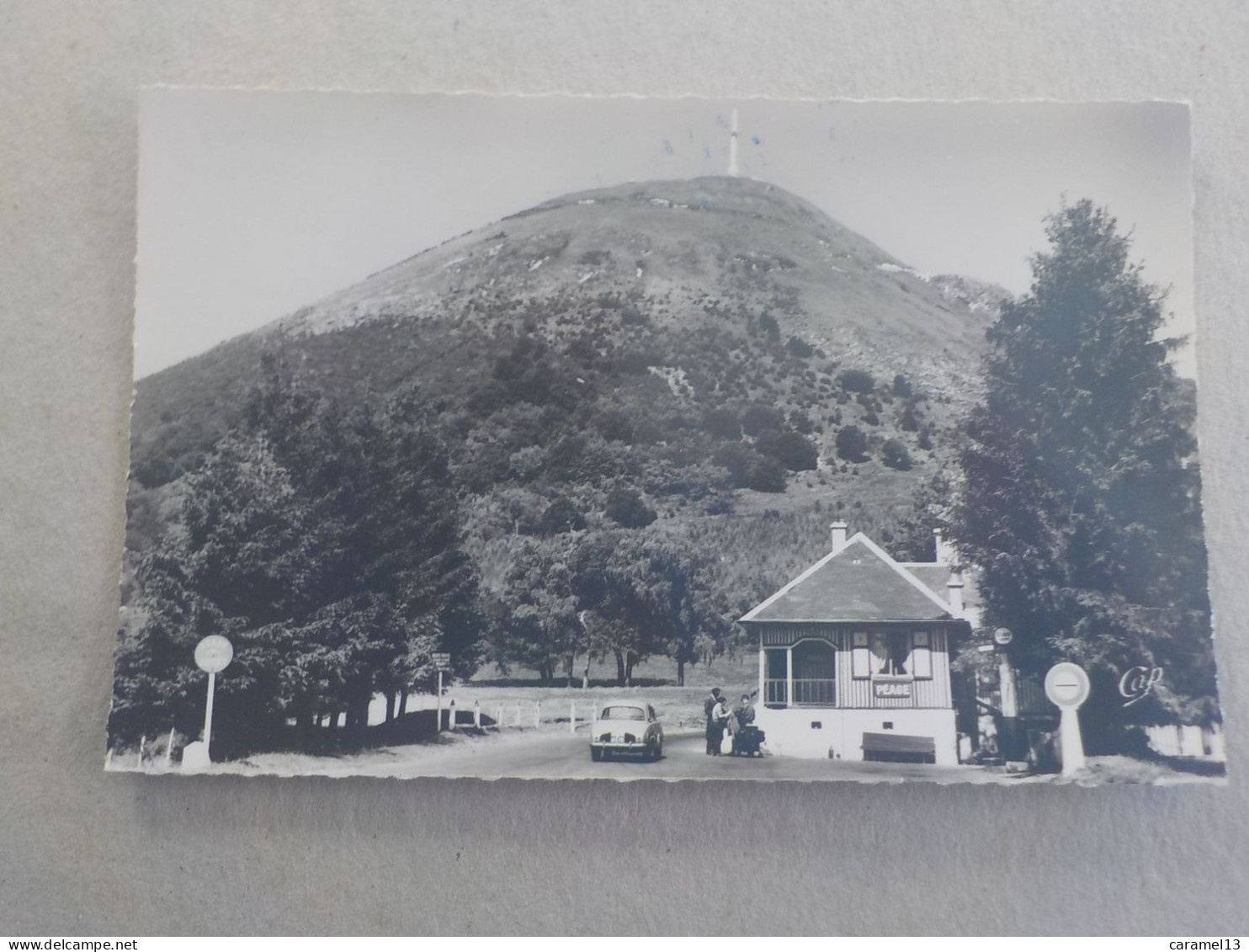 CPSM -  AU PLUS RAPIDE -  LE PUY DE DOME - RENAULT DAUPHINE -  VOYAGEE CACHET DE L OBSERVATOIRE 1962   - FORMAT CPA - Other & Unclassified