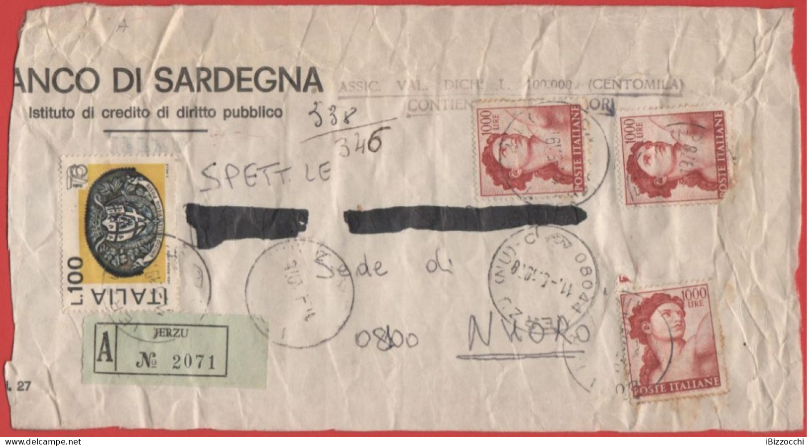 ITALIA - Storia Postale Repubblica - 1976 - 100 Esposizione Mondiale Di Filatelia + 3x 1000 Michelangiolesca -Assicurata - 1971-80: Marcophilie