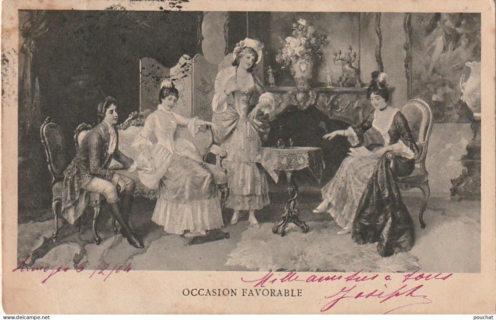 AA+ 11- " OCCASION FAVORABLE " - CARTE FANTAISIE GRAVURE FRANZ VON PERSOGLIA - Schilderijen