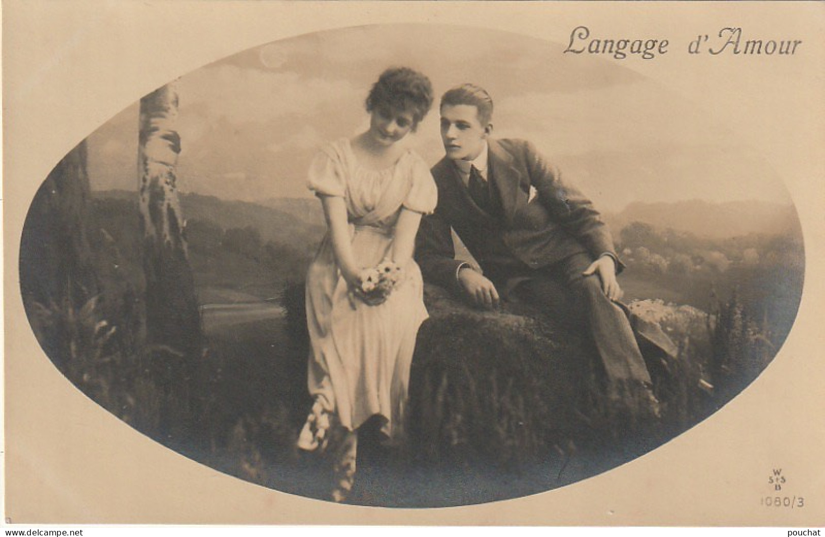 AA+ 12- LANGAGE D' AMOUR - COUPLE ET GESTES TENDRES - LOT DE 6 CARTES  ( SERIE 1080 ) - Koppels