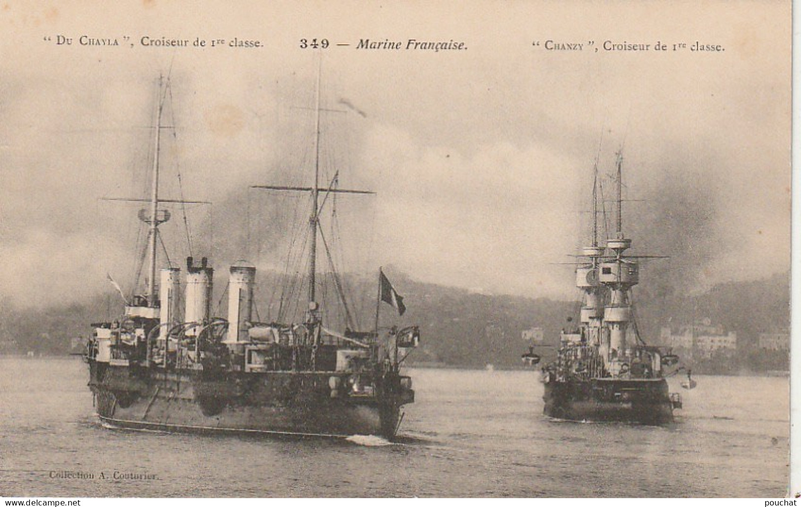 AA+ 13- MARINE FRANCAISE - " DU CHAYLA "  ET " CHANZY " - CROISEURS DE 1re CLASSE - Warships