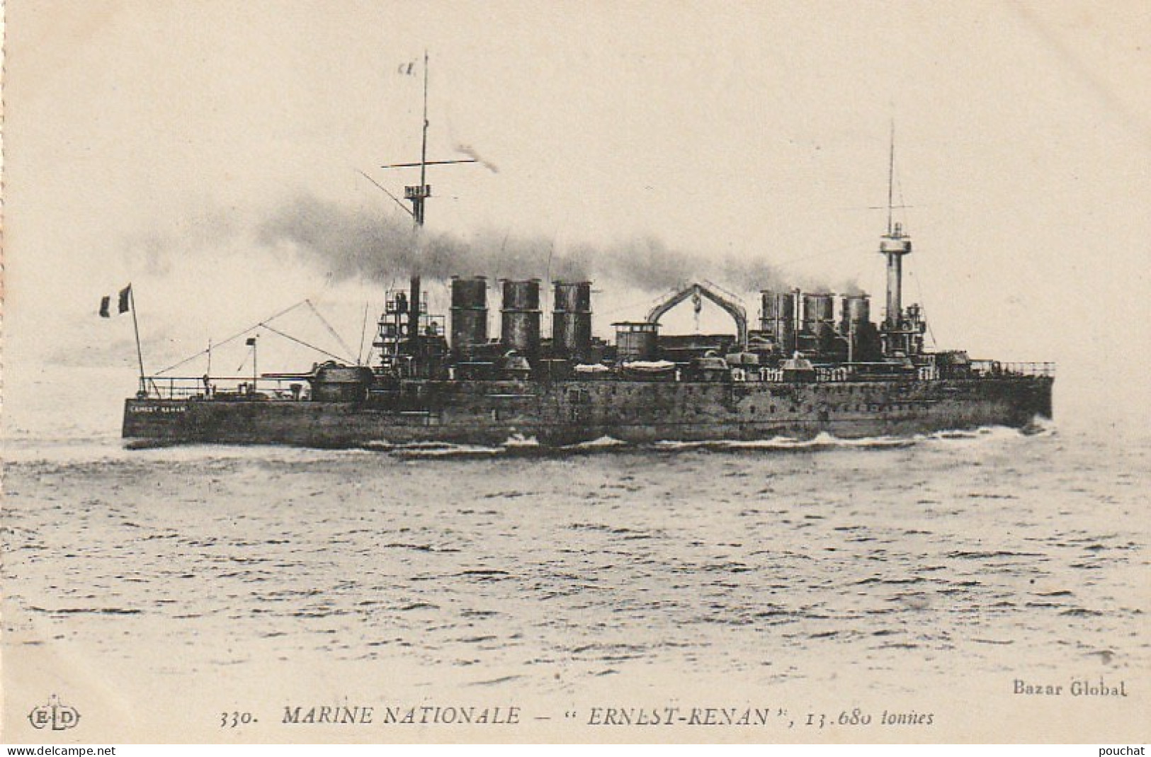 AA+ 13- " ERNEST RENAN "  - MARINE NATIONALE - CROISEUR CUIRASSE - Warships