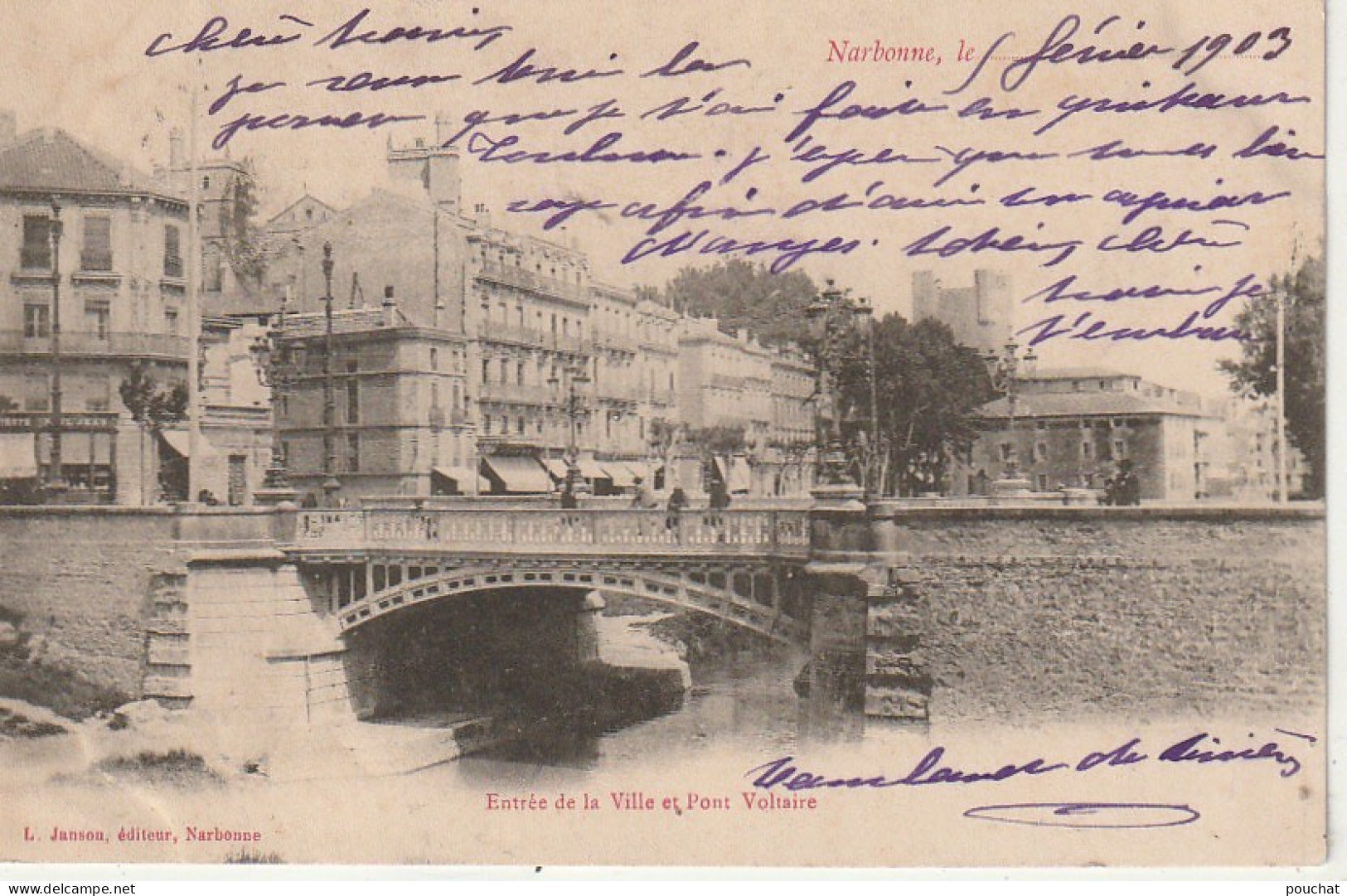 AA+ 15-(11) NARBONNE - ENTREE DE LA VILLE ET PONT VOLTAIRE - Narbonne