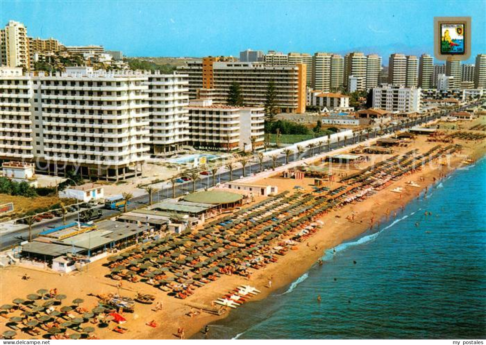 73650556 Torremolinos El Bajondillo Playa Y Paseo Maritimo Fliegeraufnahme Torre - Autres & Non Classés