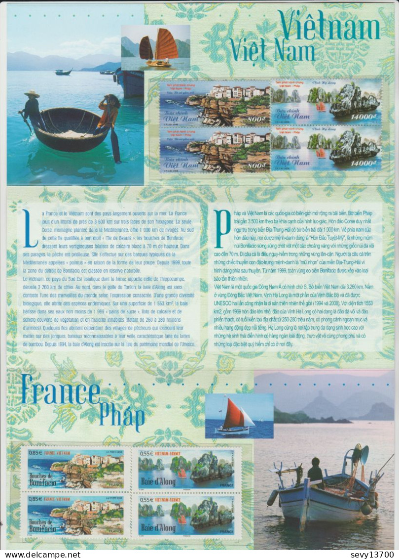 France 2008 Pochette émission Commune France Vietnam - Souvenir Blocks & Sheetlets