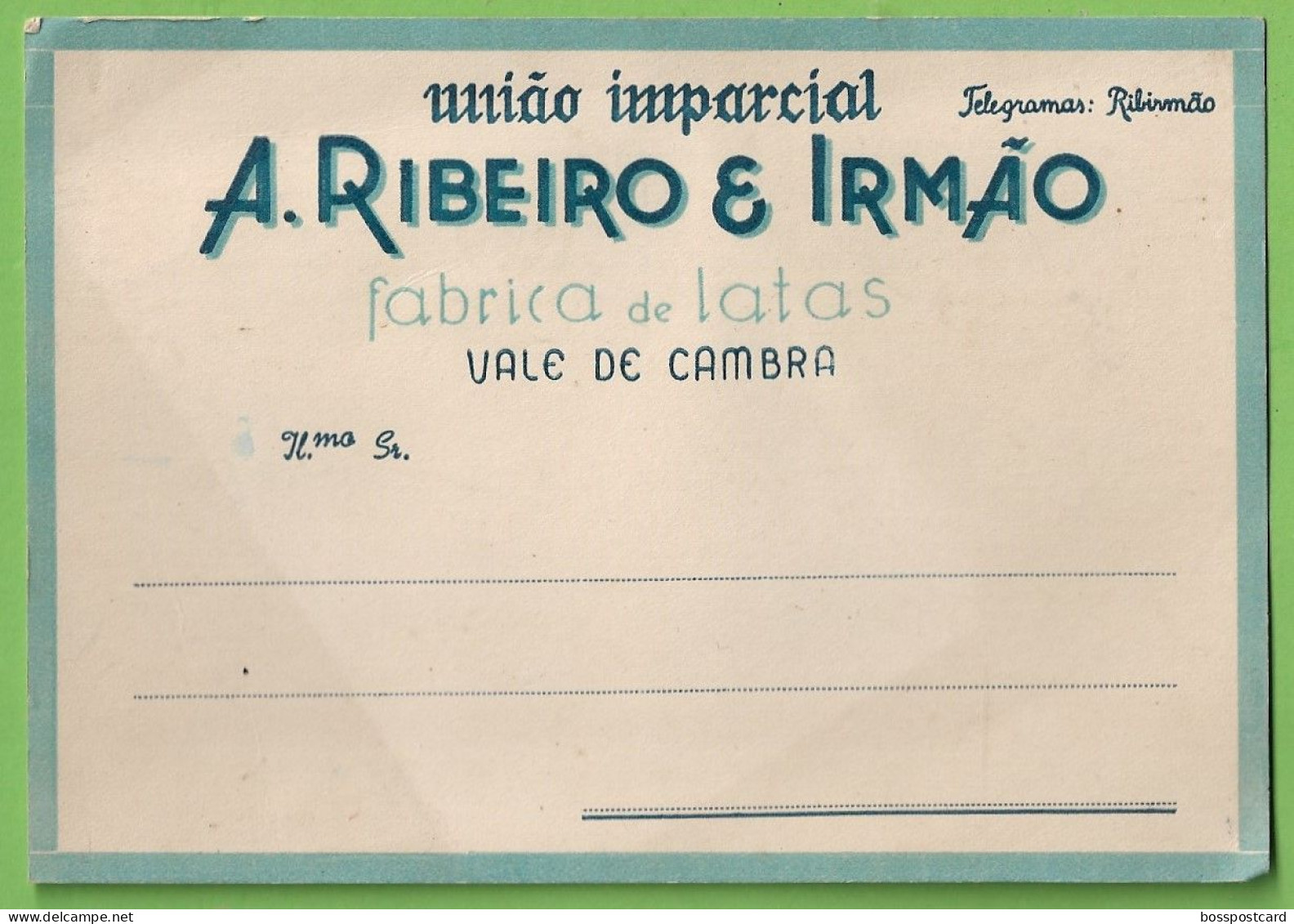 Vale De Cambra - Fábrica De Latas A. Ribeiro E Irmão - Comercial - Publicidade. Aveiro. Portugal. - Aveiro