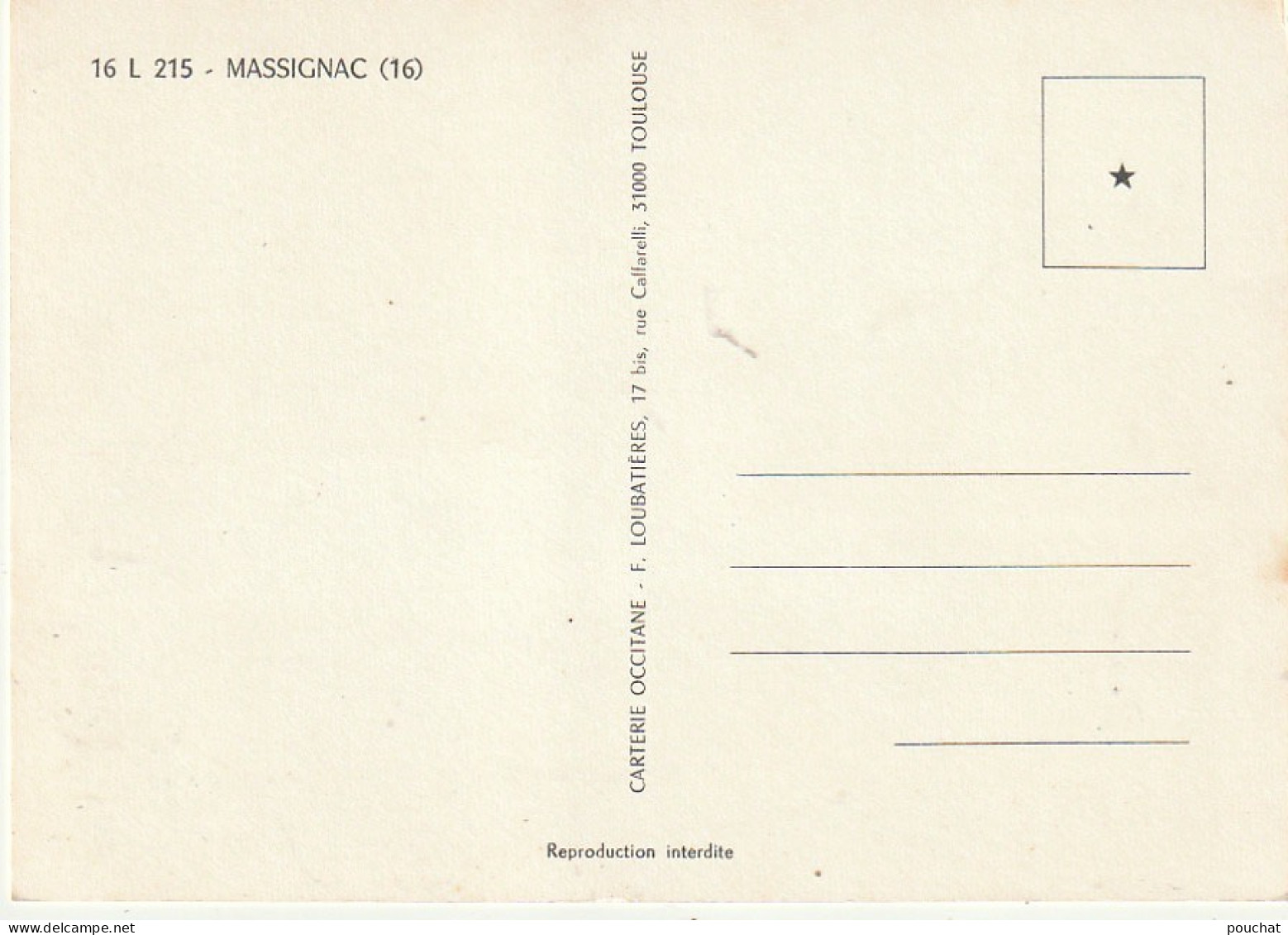 AA+ 20-(16) MASSIGNAC - CARTE MULTIVUES - Other & Unclassified