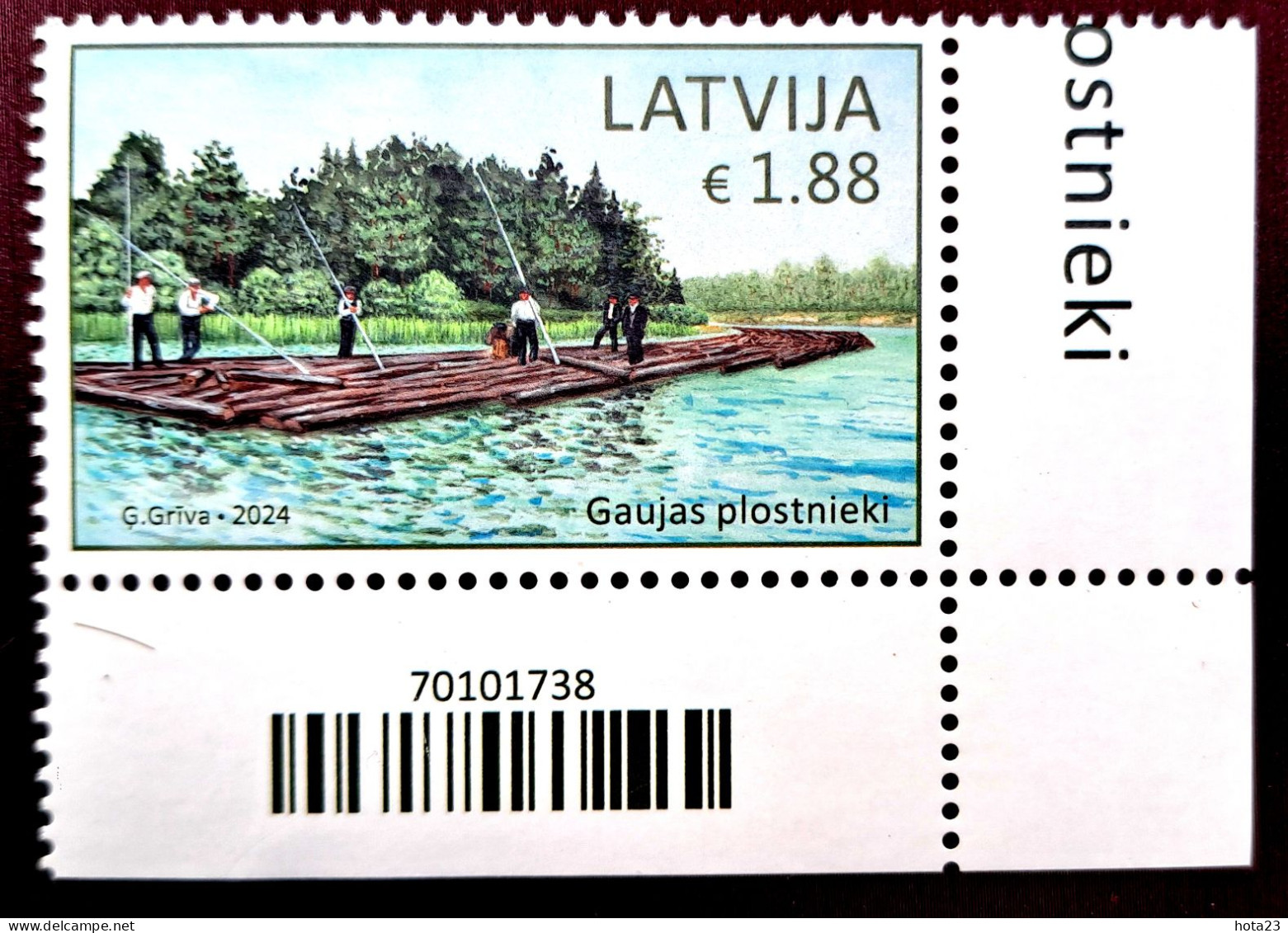 (!) Latvia Lettland Lettonie 2024  Cultural Heritage Rafters Of River Gauja  -MNH +2 Boder - Letland