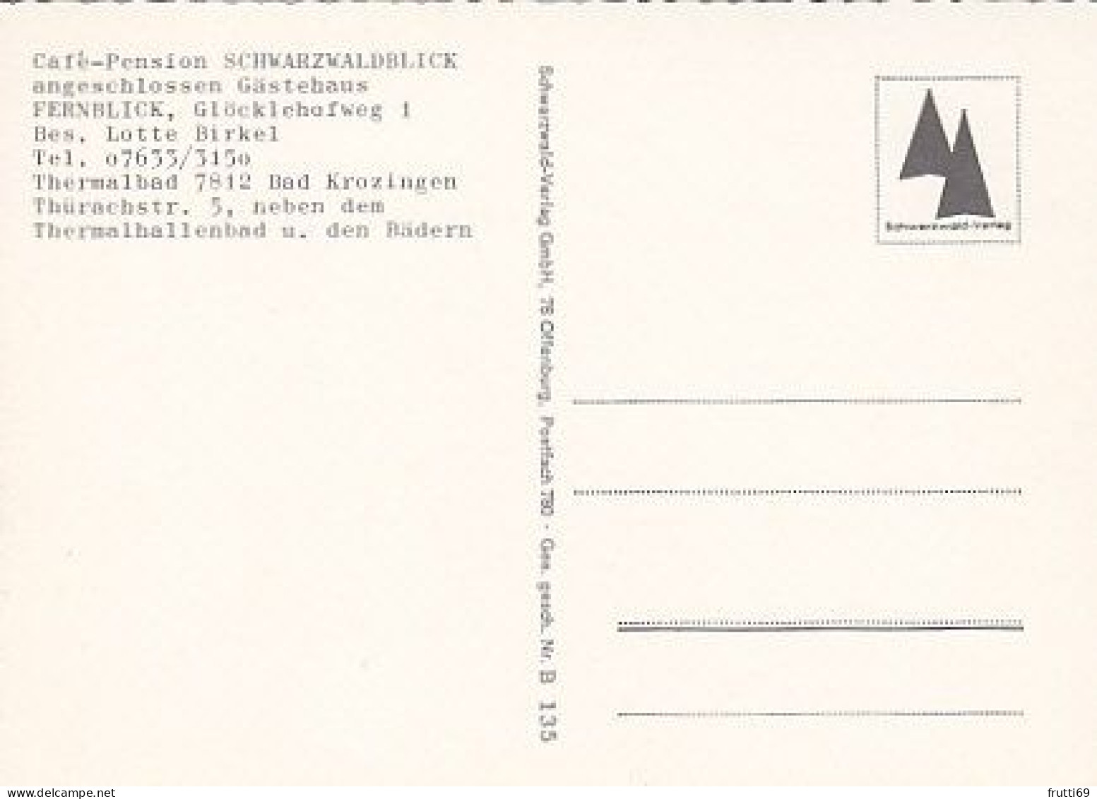 AK 216038 GERMANY - Bad Krozingen - Café-Pension Schwarzwaldblick - Bad Krozingen