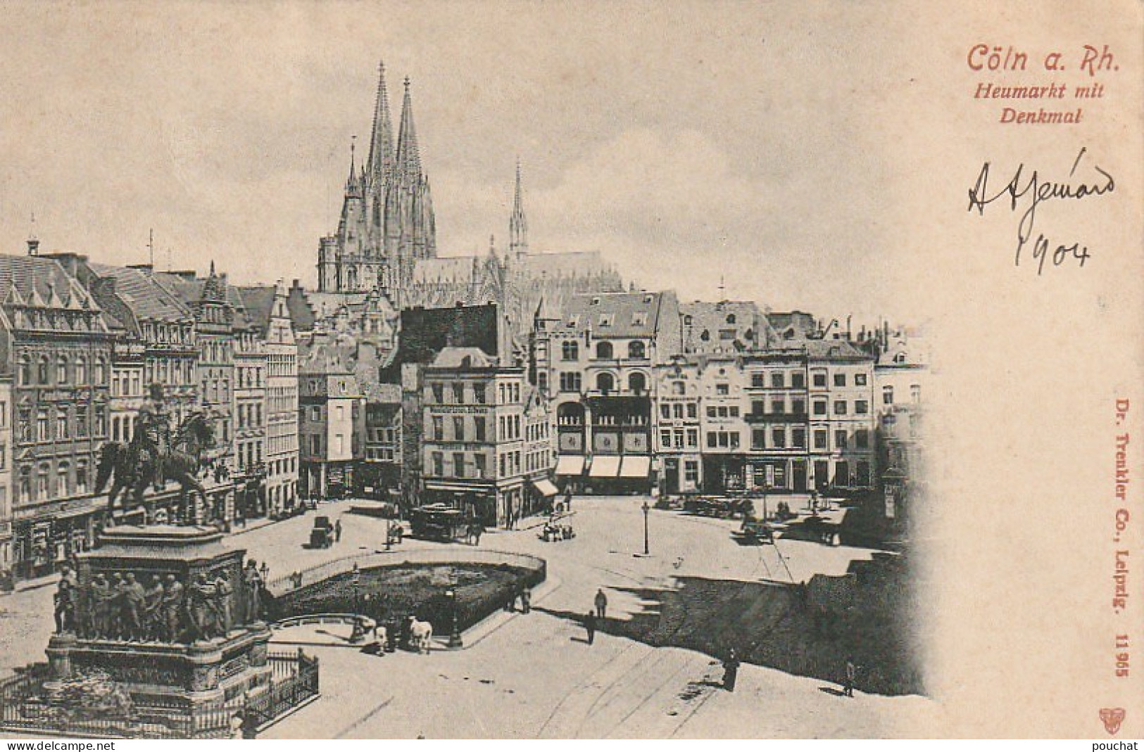 AA+ 24- COLN ( KOLN ) , DEUTSCHLAND - HEUMARKT MIT DENKMAL - Köln