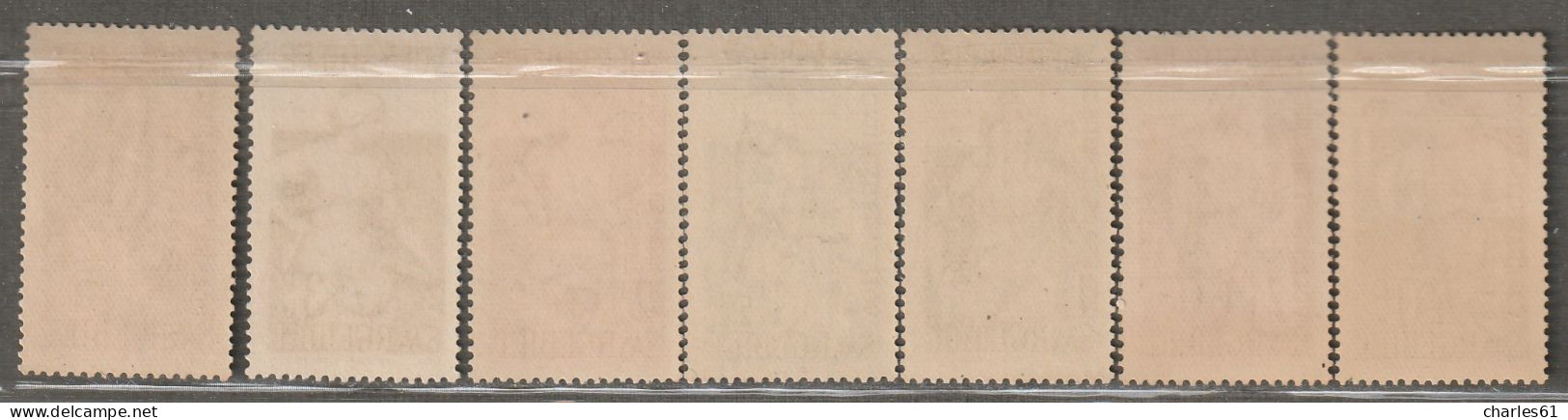 SARRE - N°189/95 **/* (1935)  Au Profit Des Oeuvres Populaires : Surchargés "volksabtimmung 1935" - Unused Stamps