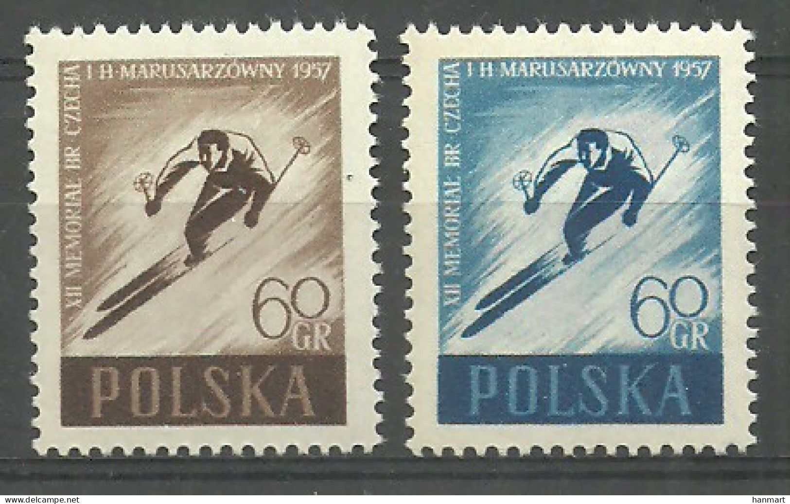 Poland 1957 Mi 1002-1003 MNH  (ZE4 PLD1002-1003) - Other & Unclassified