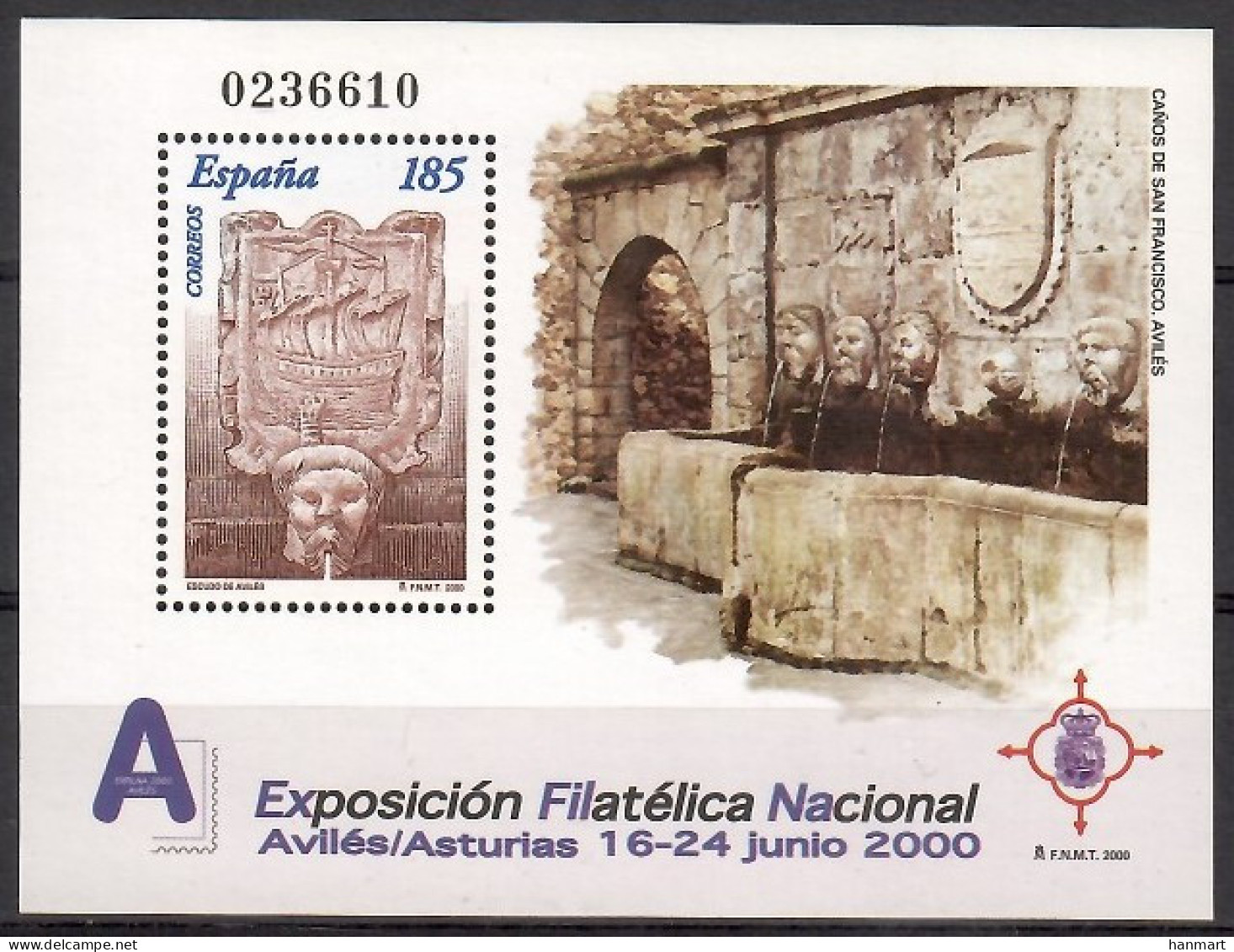 Spain 2000 Mi Block 84 MNH  (ZE1 SPNbl84) - Andere