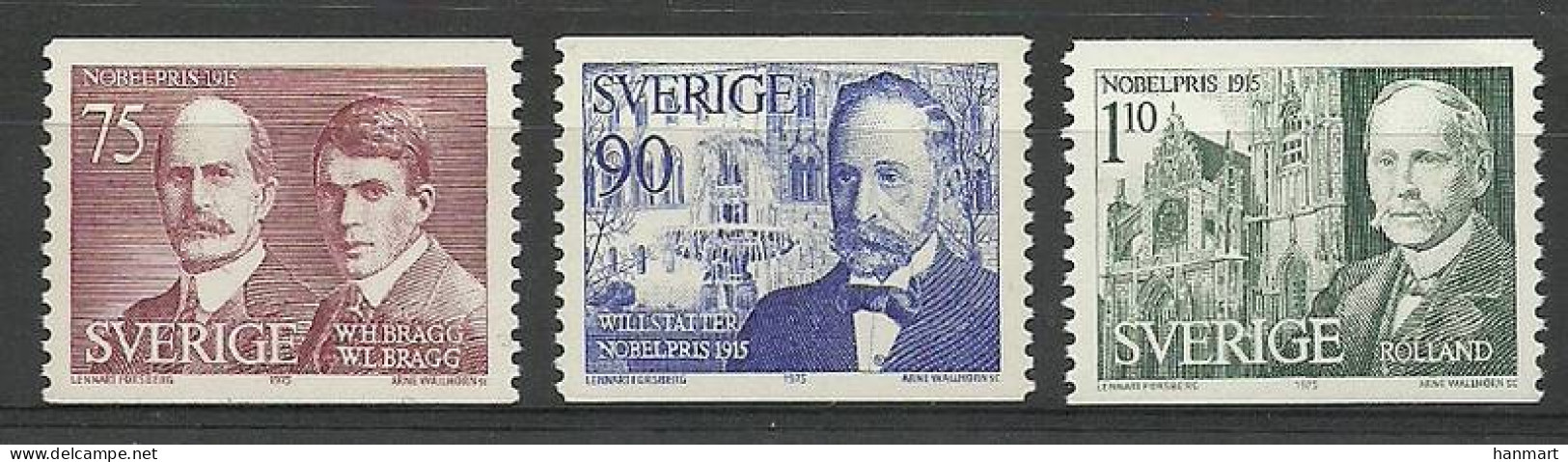 Sweden 1975 Mi 932-934 MNH  (ZE3 SWD932-934) - Otros