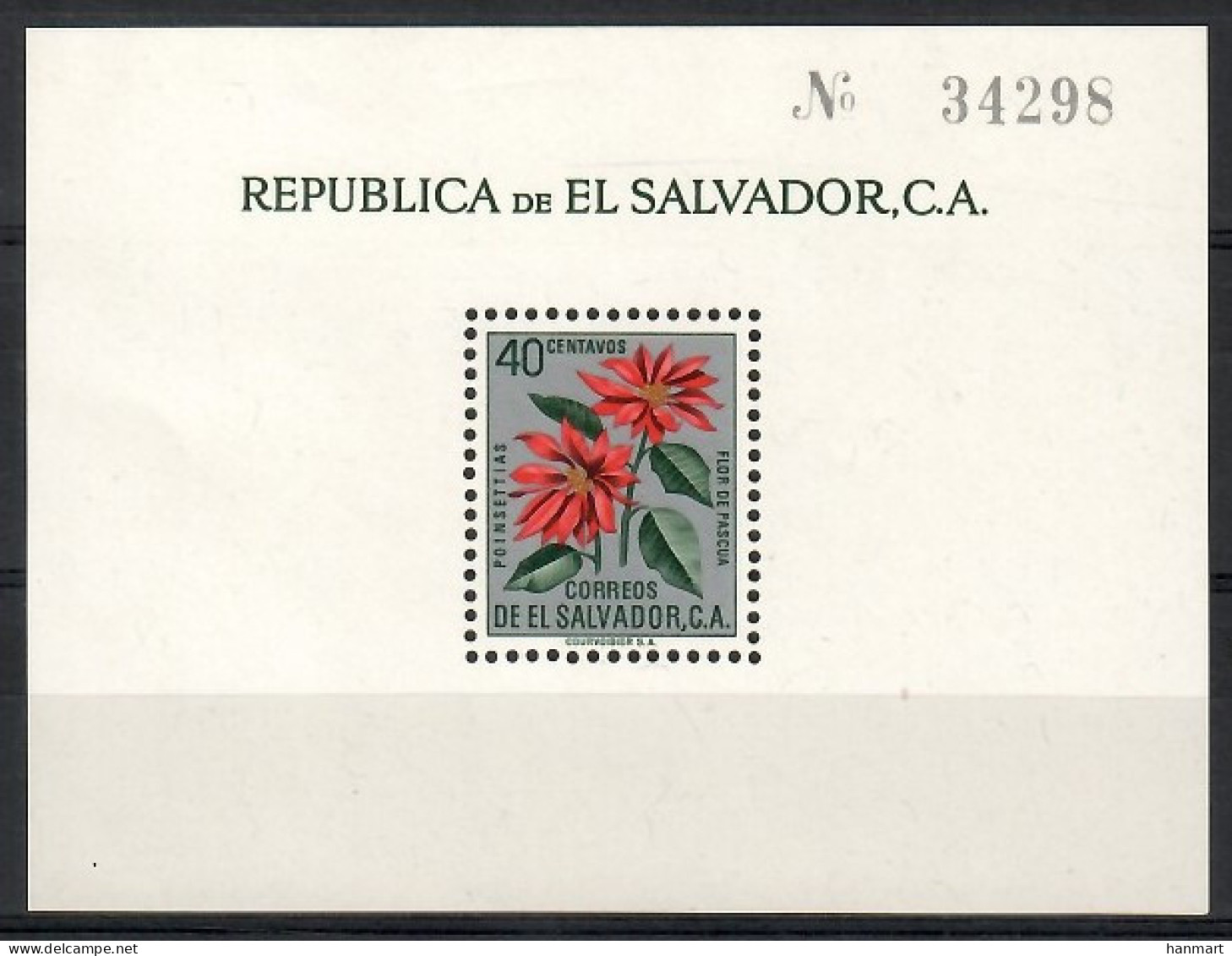 El Salvador 1960 Mi Block 6 MNH  (ZS1 SALbl6) - Noël