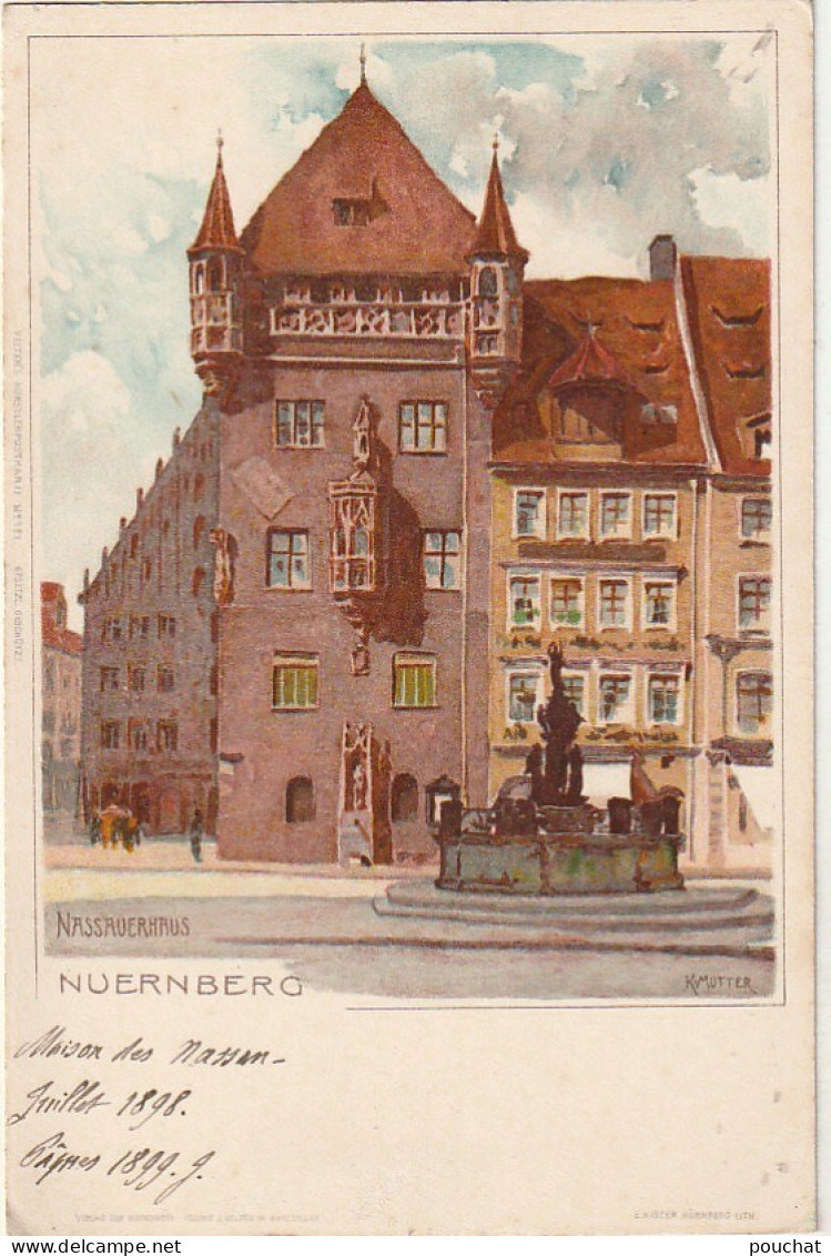 AA+ 24- NUERBERG , DEUTSCHLAND - NASSAUERHAUS  - LITHO. K. MUTTER - Mutter, K.