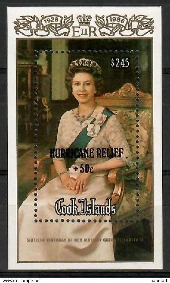 Cook Islands 1986 Mi Block 169 MNH  (ZS7 CKIbl169) - Familles Royales