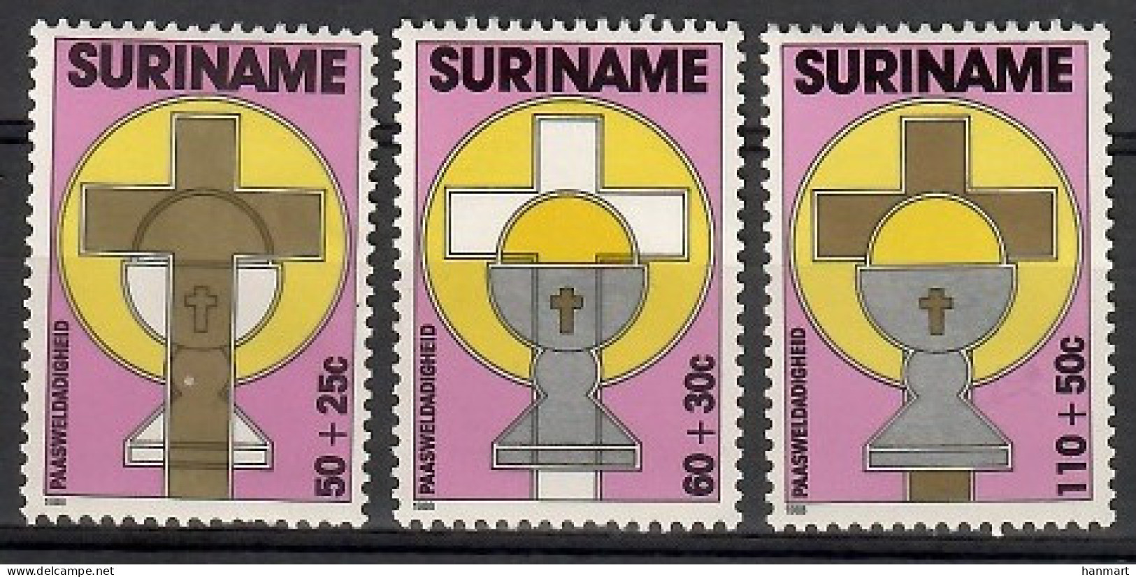 Suriname 1988 Mi 1261-1263 MNH  (ZS3 SRN1261-1263) - Pâques