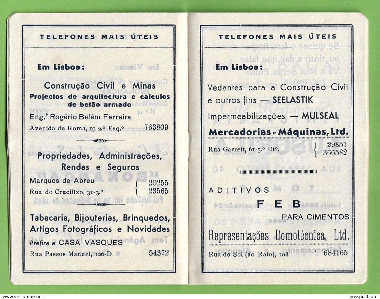 Lisboa - Agenda - Calendário De 1801 A 1980 - Seguros Bonança - Portugal - Big : ...-1900