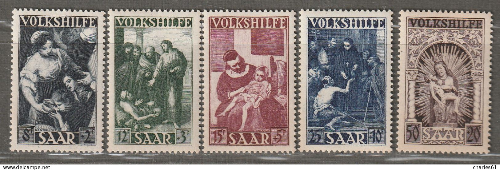 SARRE - N°263/7 ** (1949) Au Profit Des Oeuvres Populaires - Unused Stamps
