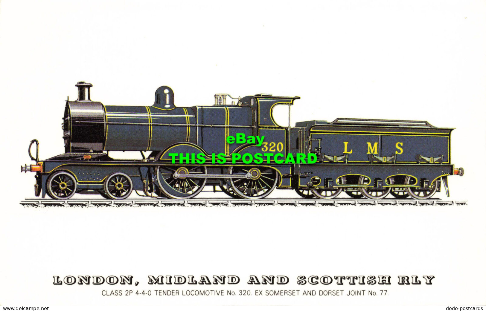 R578844 London. Midland And Scottish Rly. Class 2 P. 4 4 0. Tender Locomotive No - Sonstige & Ohne Zuordnung