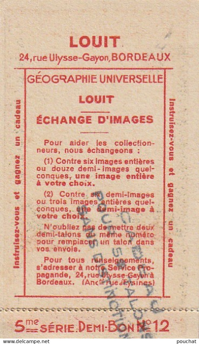 AA+ 37- NORWEGE ( NORVEGE ) N° 114 - GEOGRAPHIE UNIVERSELLE - PUBLICITE TAPIOCA LOUIT , BORDEAUX (33)  - Geografía