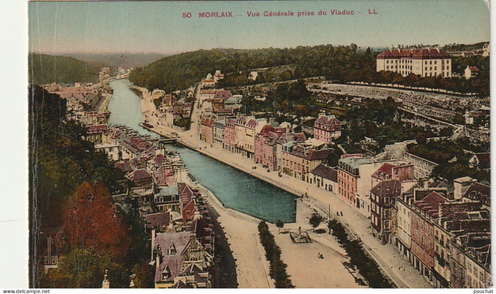 AA+ 38-(29) MORLAIX - VUE GENERALE PRISE DU VIADUC - CARTE COLORISEE - Morlaix