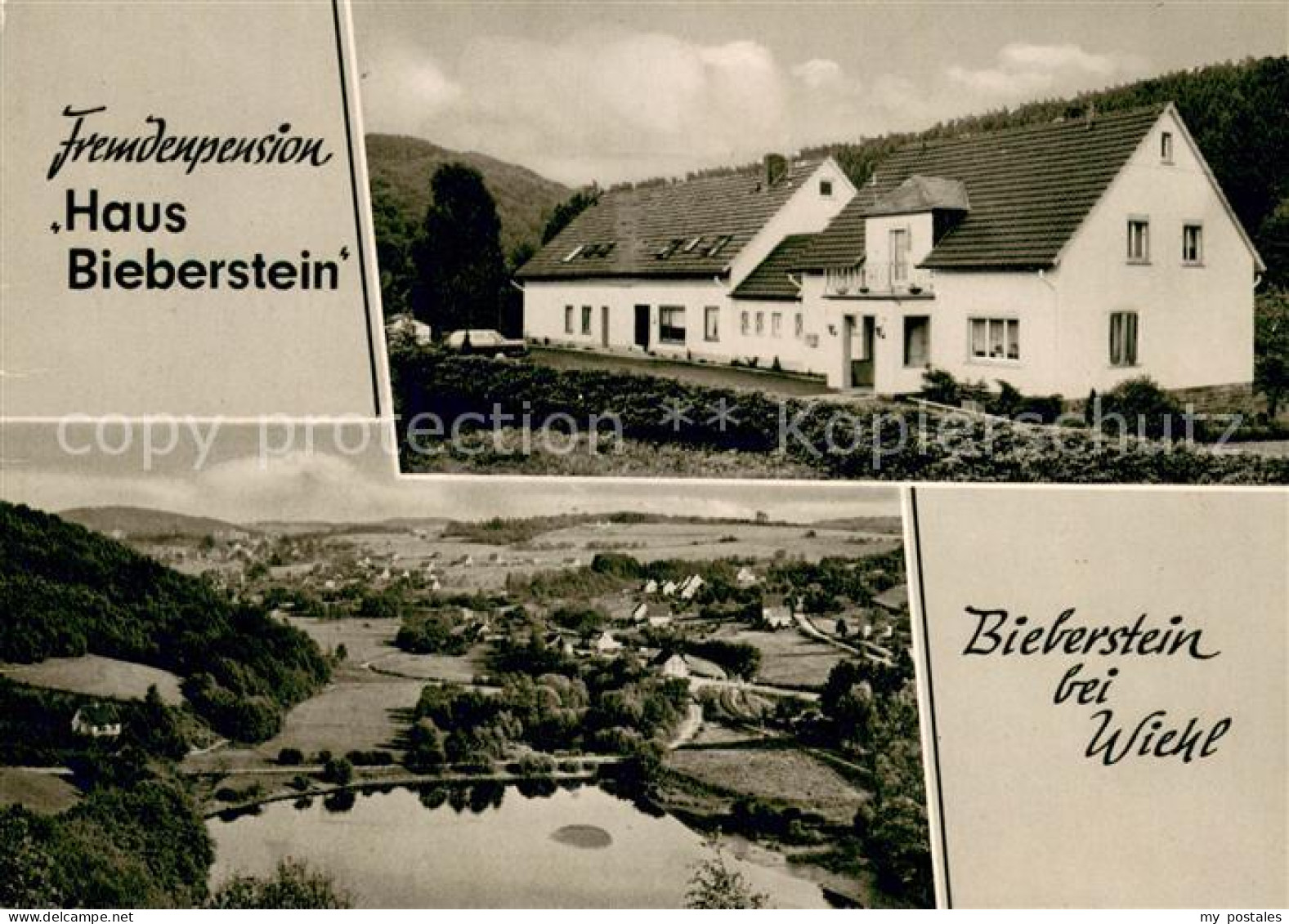 73650066 Wiehl Oberbergischer Kreis Fremdenpension Haus Biberstein Fliegeraufnah - Wiehl
