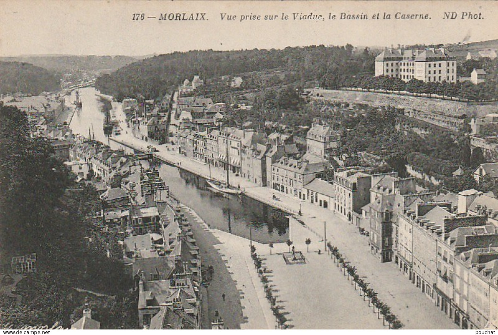 AA+ 38-(29) MORLAIX - VUE PRISE SUR LE VIADUC  , LE BASSIN ET LA CASERNE - Morlaix