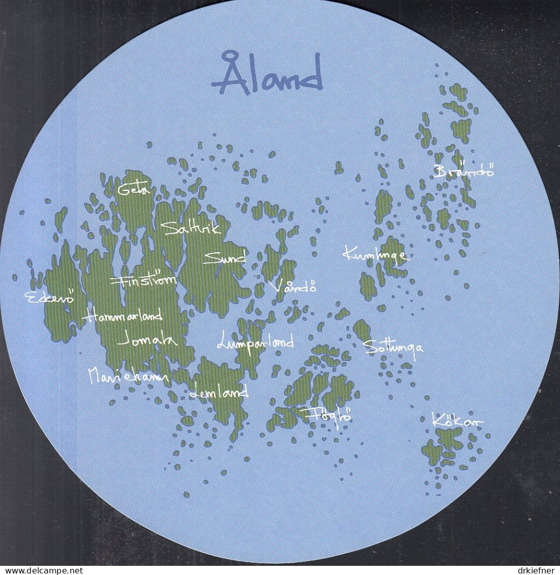 ALAND  Runde Postkarte Postage Paid, Ungebraucht, 2009, Landkarte Der Inseln - Ålandinseln